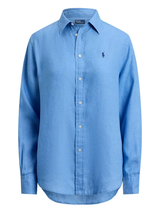 Blue shirt, front view