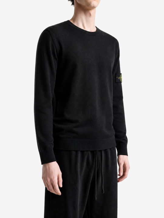Black hoodie, full body view
