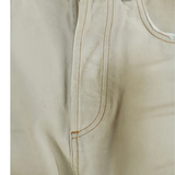 Close up of White pants, showing texture of the 100% cotton fabric