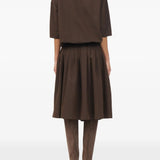 Brown dress, full body view