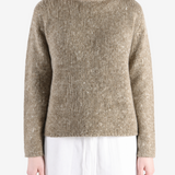 AURALEE - Women Low-Gauge Homespun Tweed Knit Boat-Neck Pullover