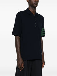 THOM BROWNE - Men Short Sleeve Polo With Knit Chest Pocket