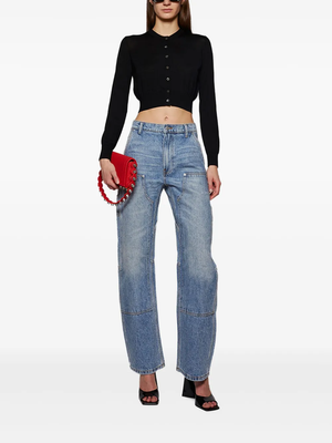 T BY ALEXANDER WANG - Women Superfine Cropped Crewneck Cardigan