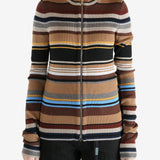 Brown sweater worn by a person, showing the sweater fit