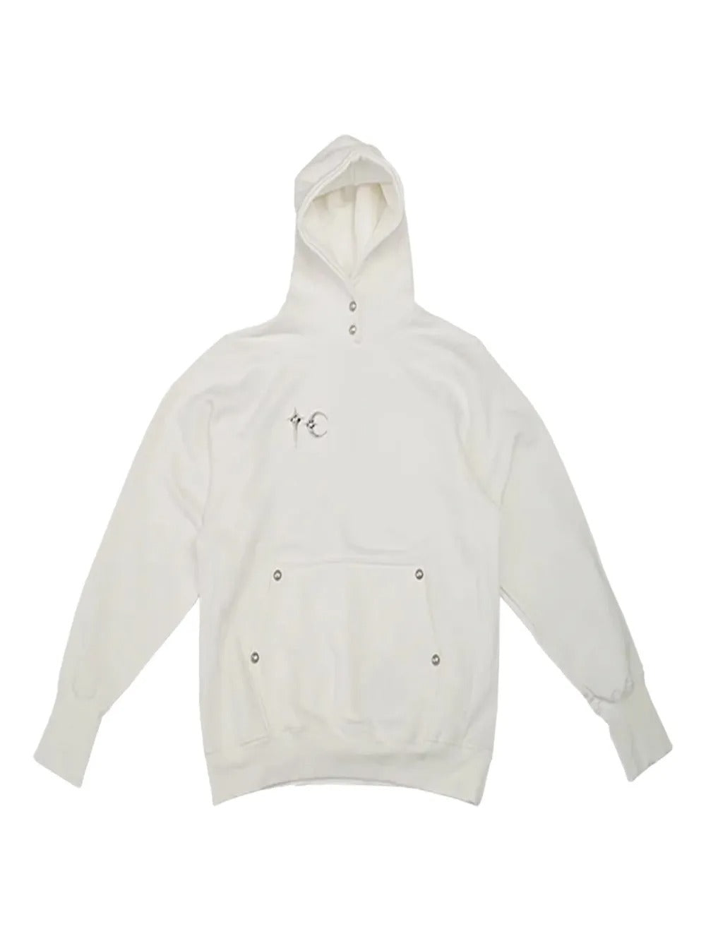 White hoodies, front view