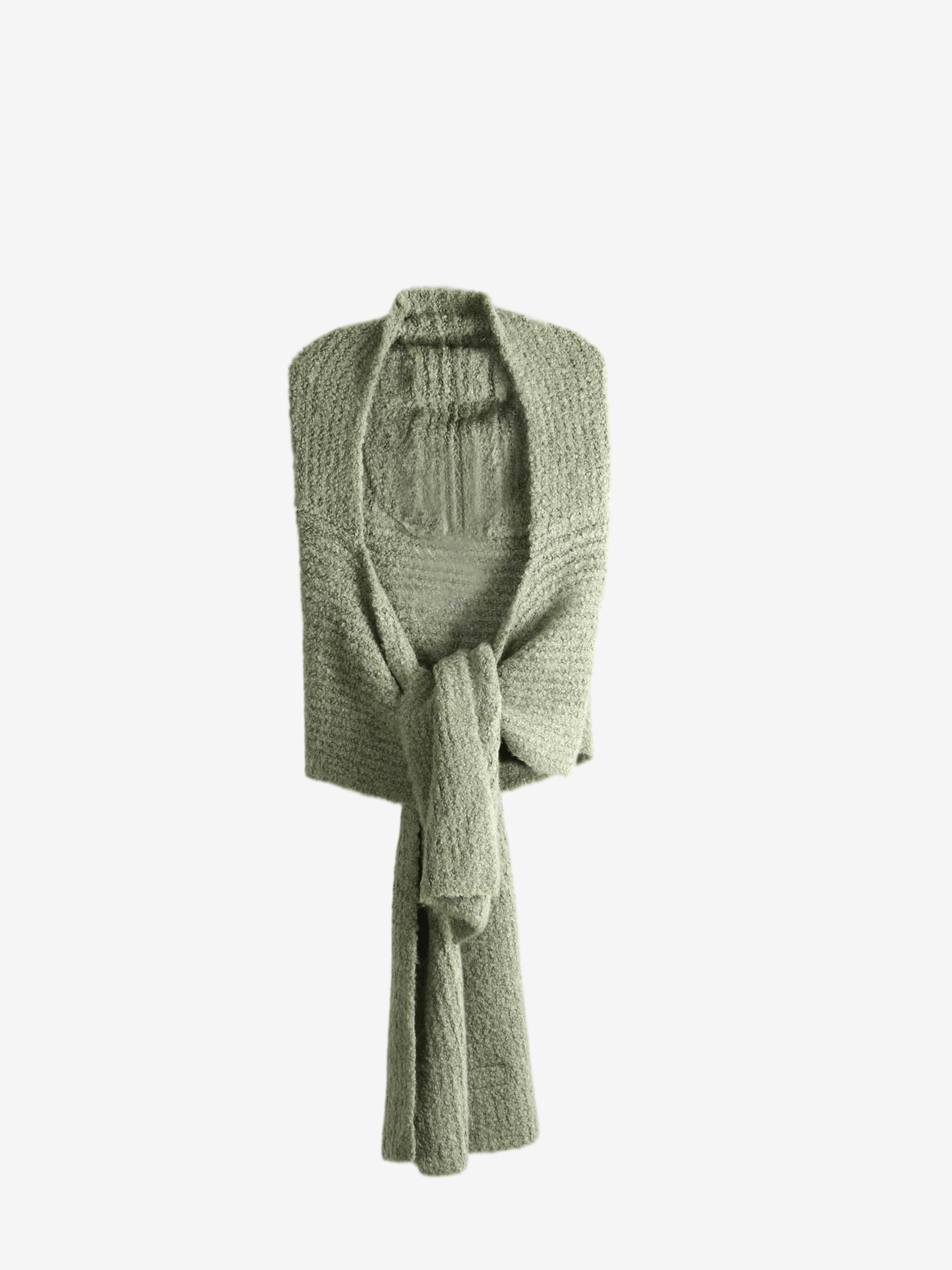 Green scarf, front view