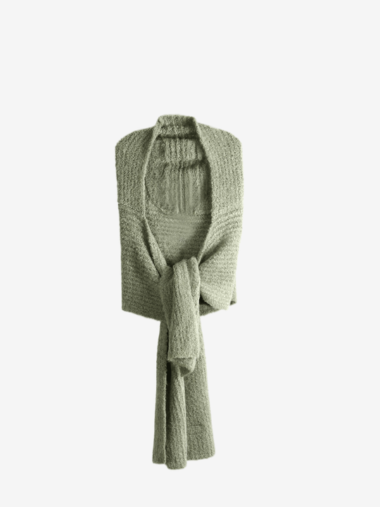 Green scarf, front view