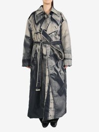 JEAN PAUL GAULTIER Women Printed "Trompe L'ceil Trench" Nylon Padded Trench