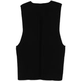 Black top, back view