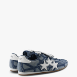 Navy shoes, back view