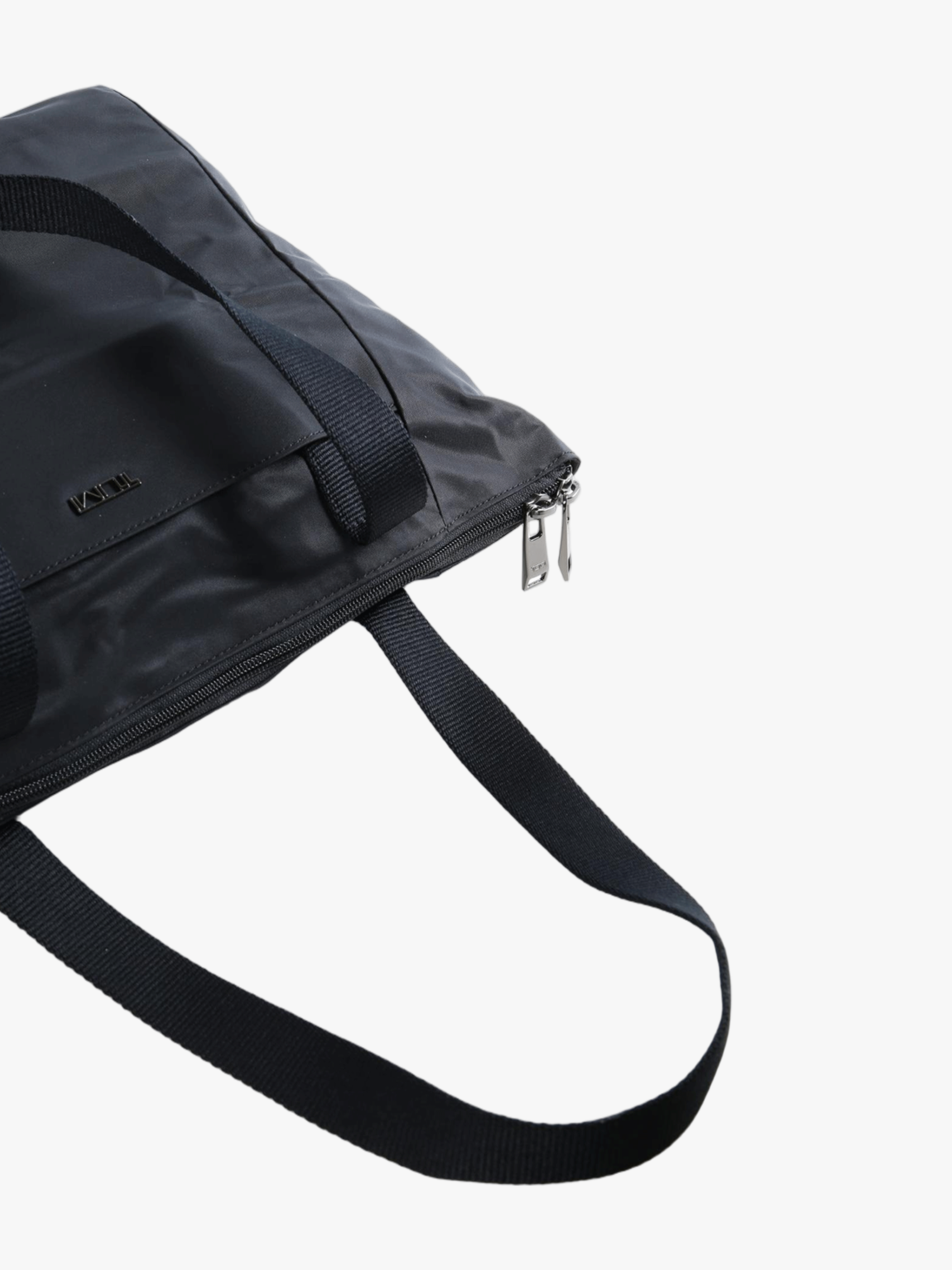 Close up of black bag, showing texture of the Nylon fabric