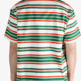Green t-shirt worn by a person, showing the t-shirt's fit