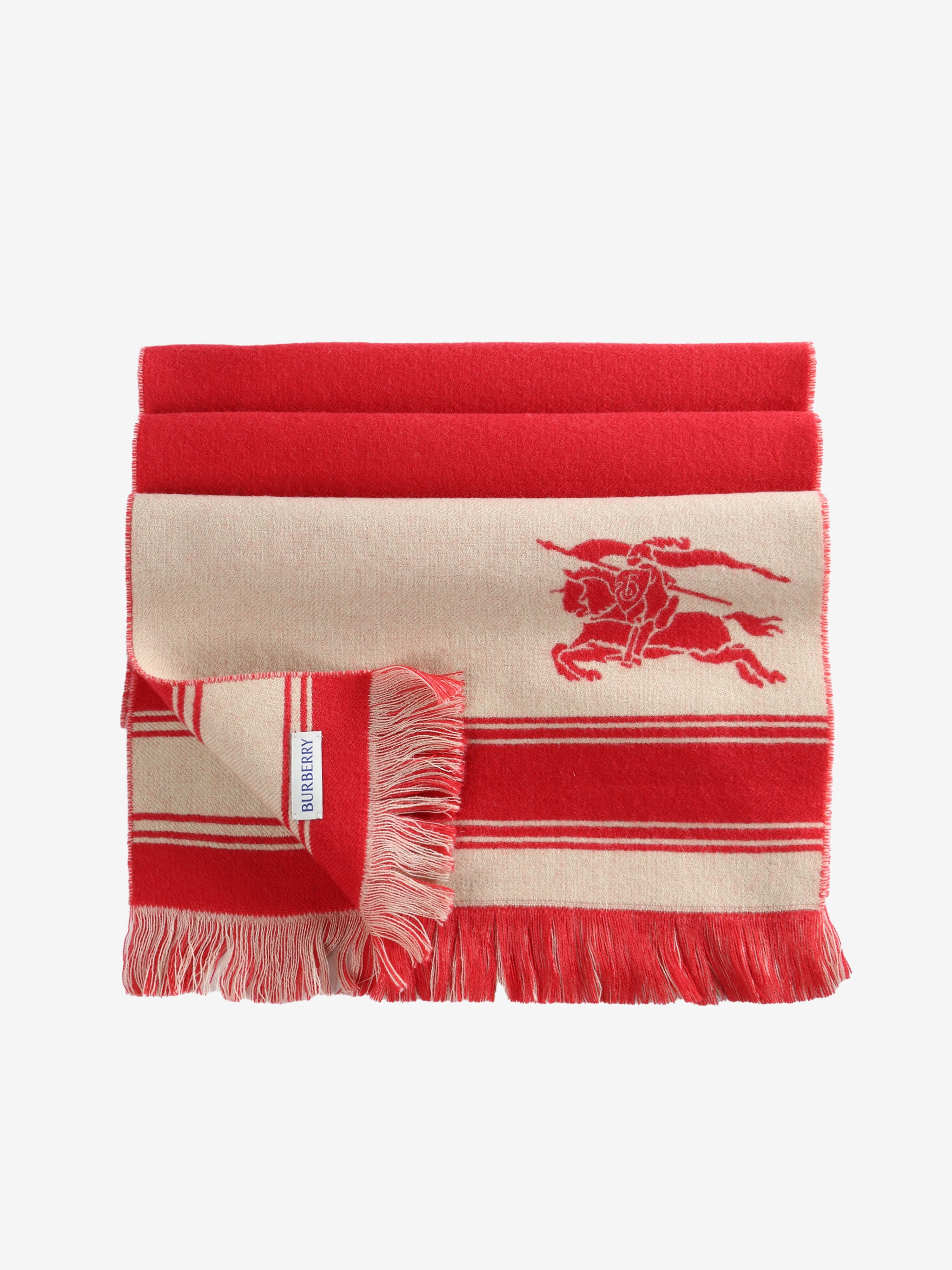 Red scarves, front view