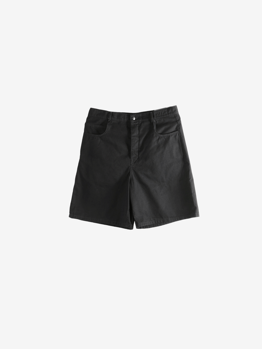 Black short, front view