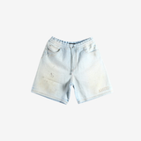 Blue shorts, front view