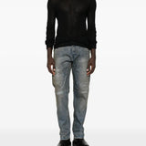 RICK OWENS - Men Sheer Hooded LS T-shirt