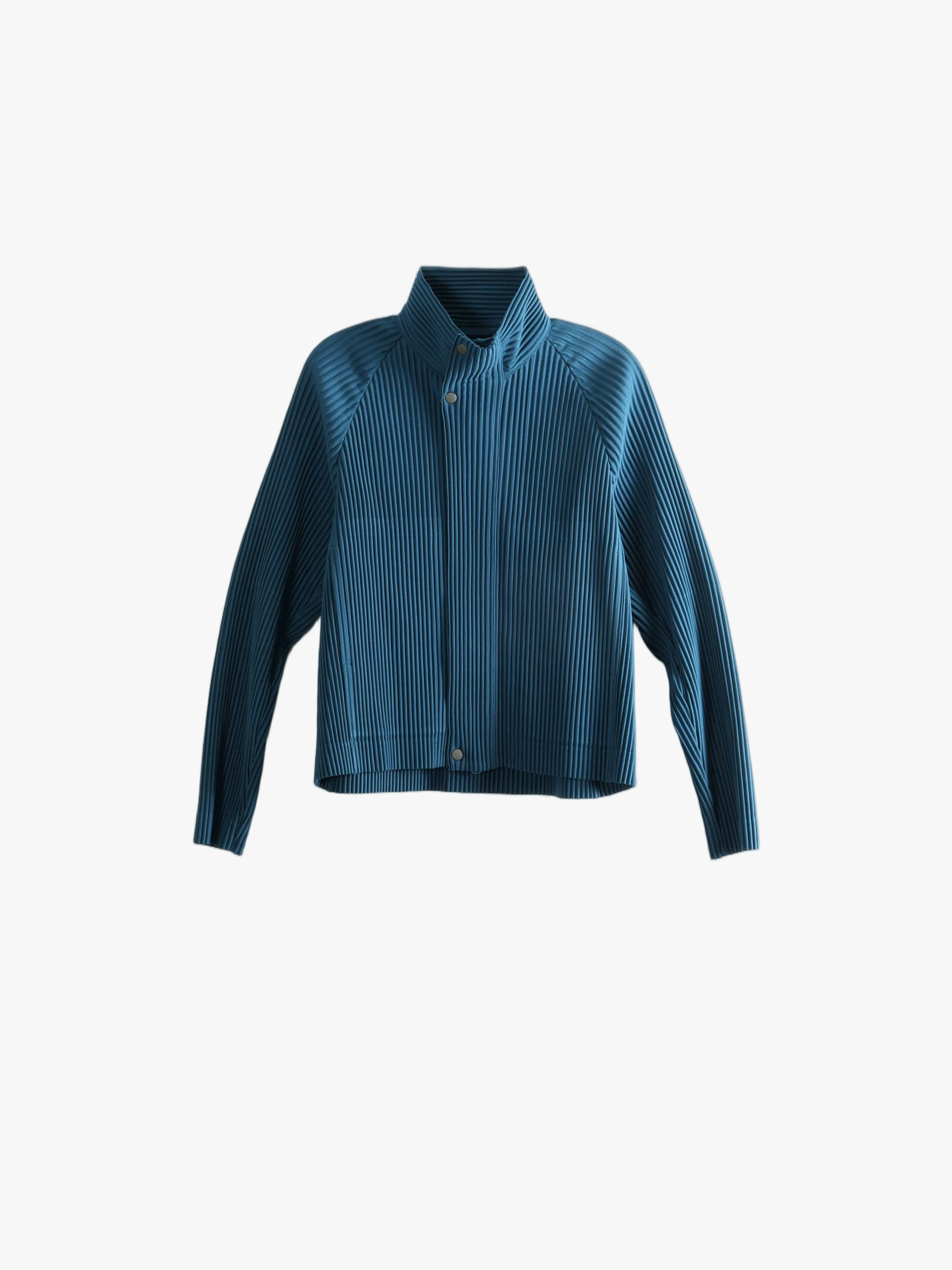 Blue jacket, front view