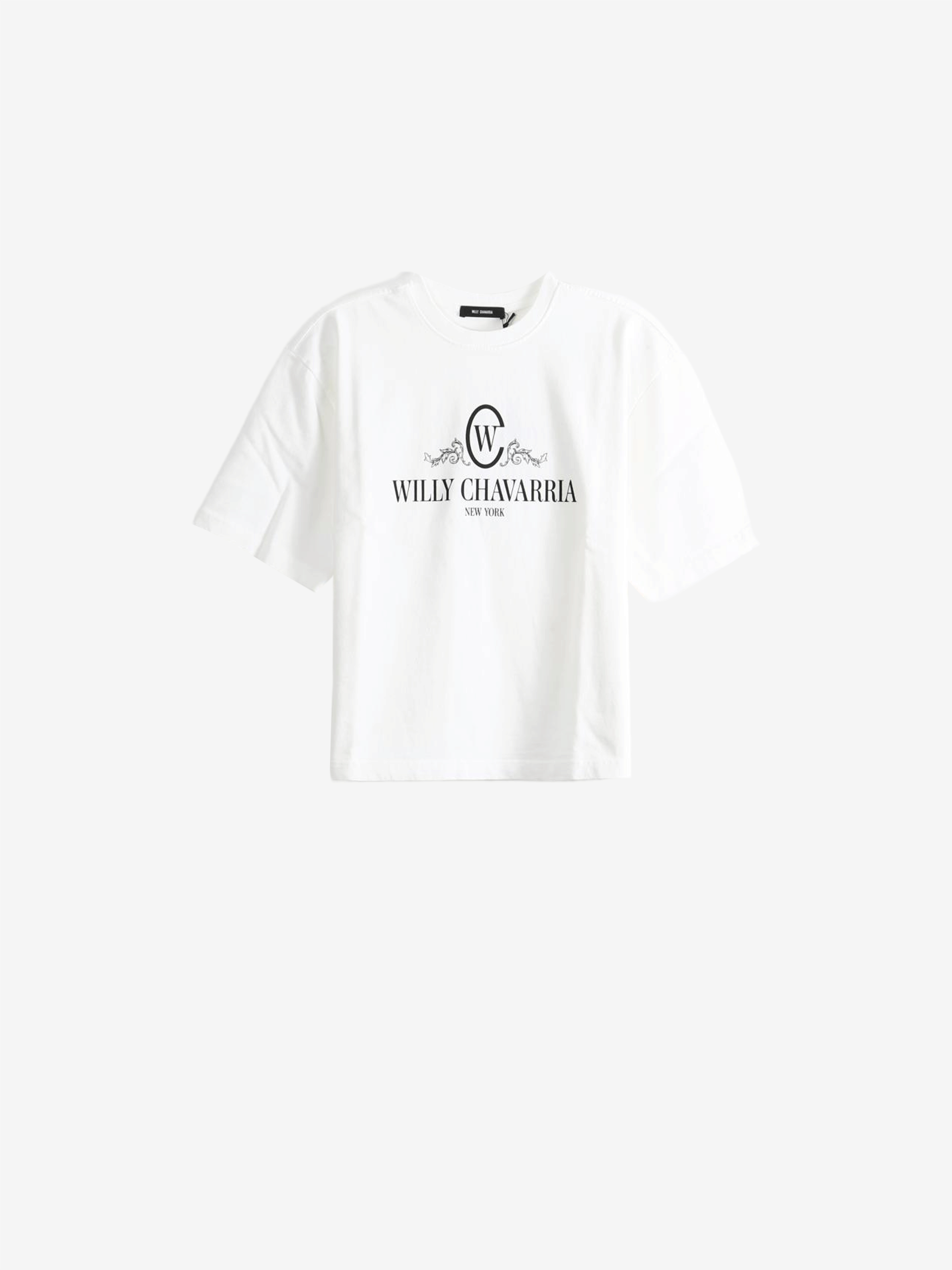White t-shirt, front view