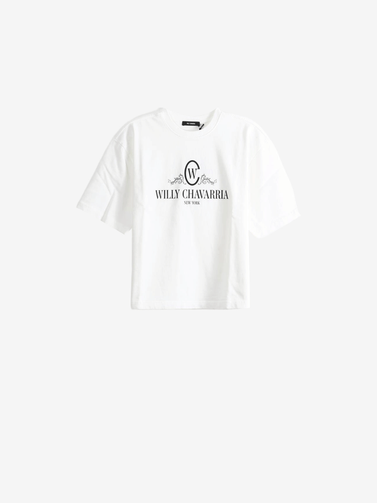White t-shirt, front view