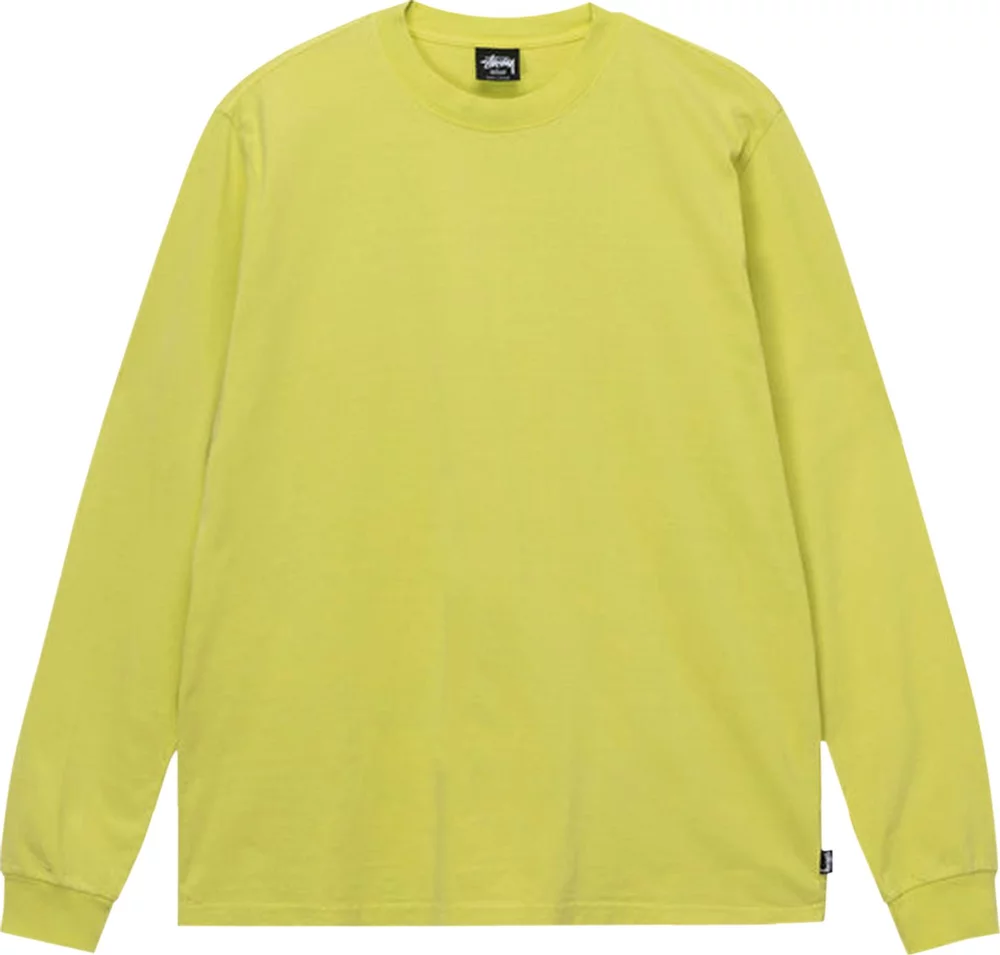 STUSSY - Men Pigment Dyed Long-Sleeve Crew Top