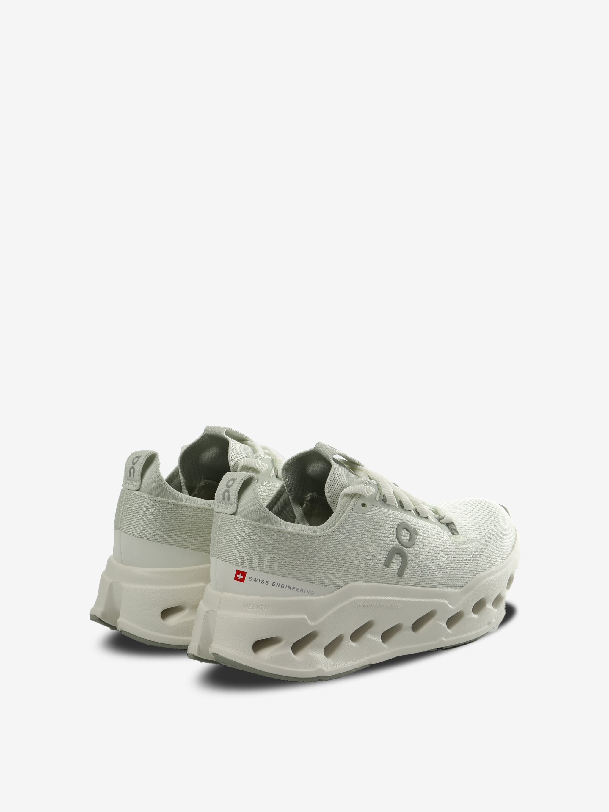 Green sneakers, back view