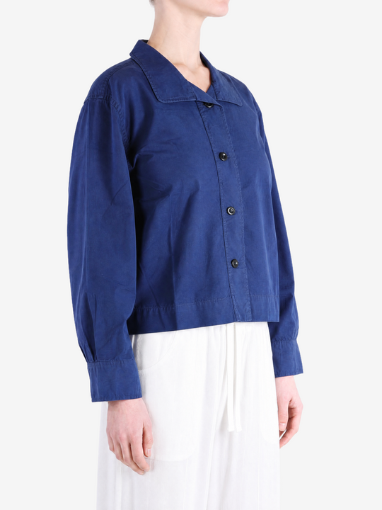 Navy shirt, front view