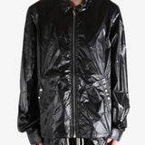 Black jacket worn by a person, showing the jacket's fit