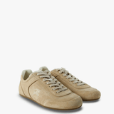 Tan sneakers,side view