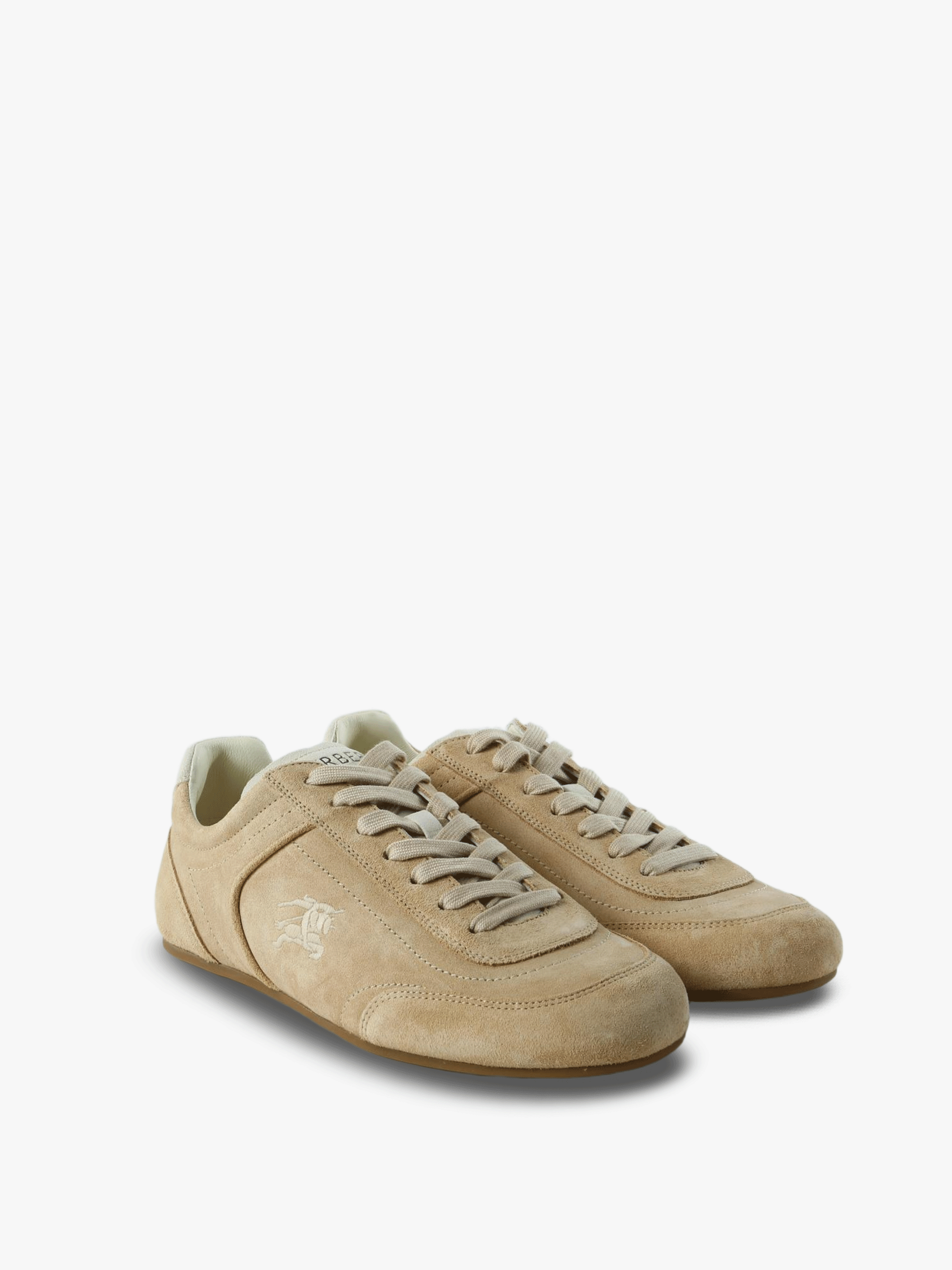 Tan sneakers,side view