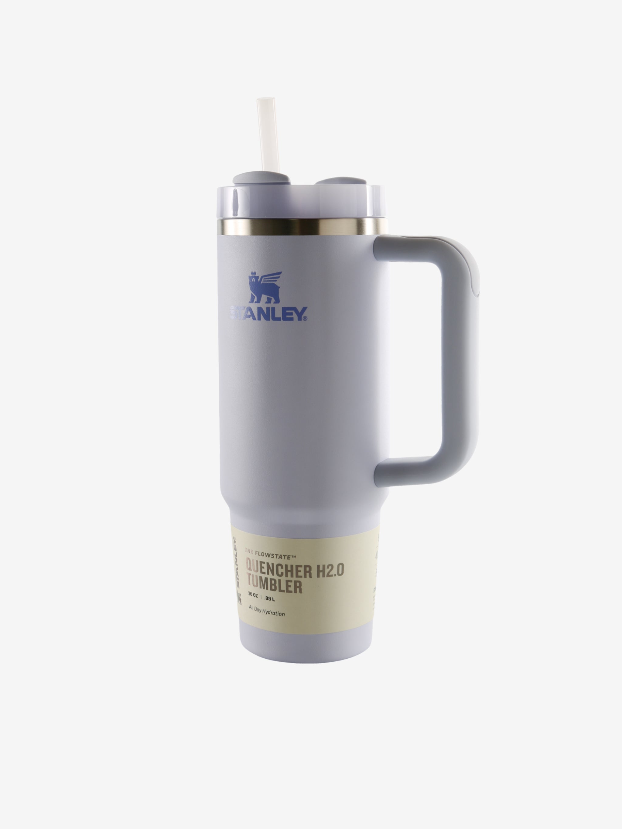 Blue tumbler, front view