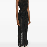 Black dress,full body view