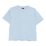 blue t-shirt, front view