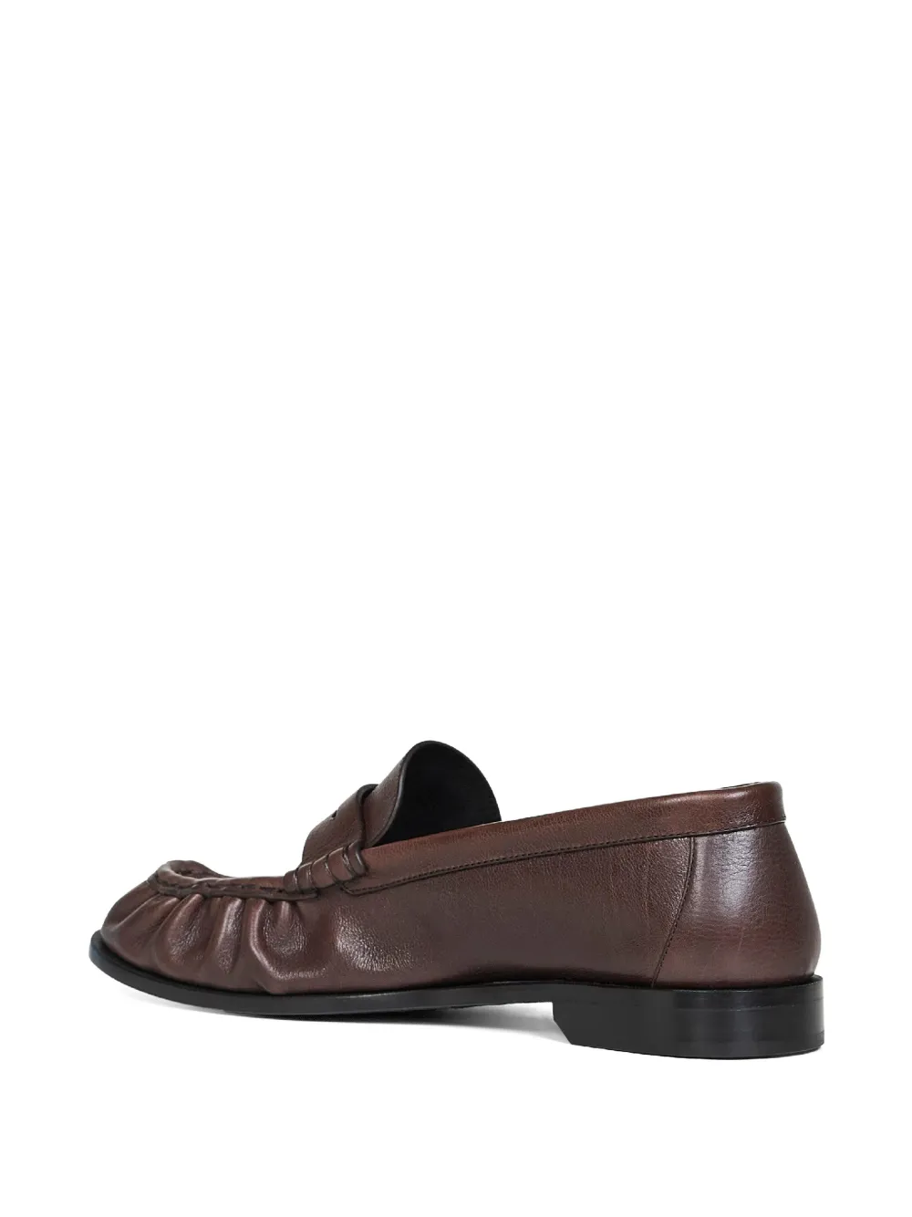 brown loafers-mules,back view
