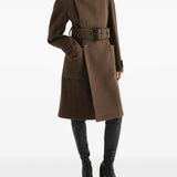 Brown jacket, full body view