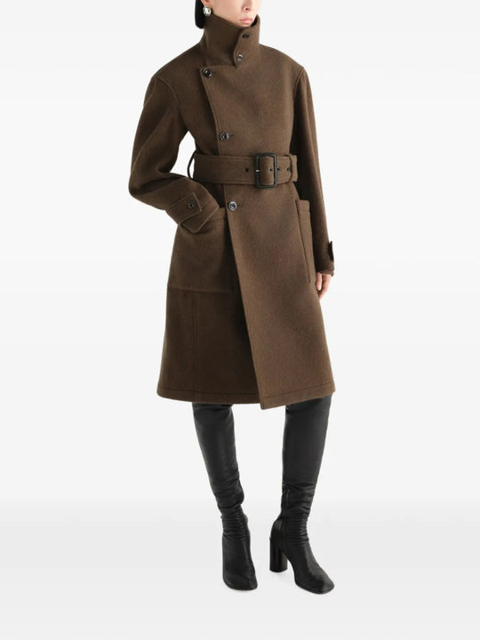 Brown jacket, full body view