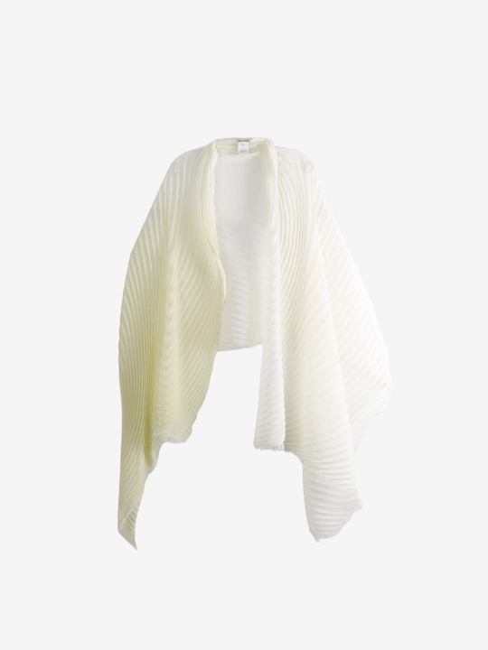 White scarf, front view