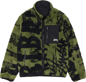 STUSSY - Men Sherpa Reversible Stamp Jacket