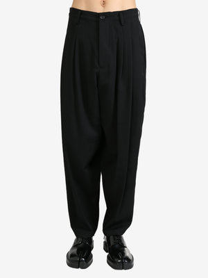 YOHJI YAMAMOTO POUR HOMME - Wool Gabardine 8Tuck Pants