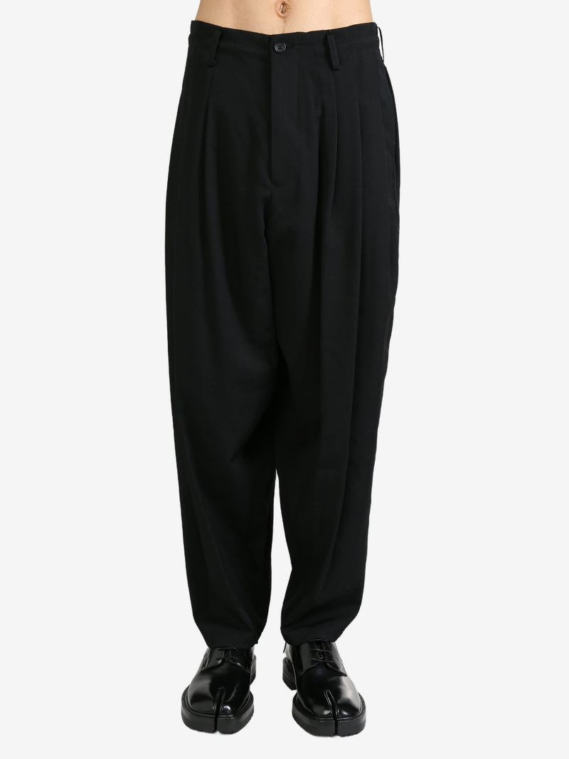 YOHJI YAMAMOTO POUR HOMME - Wool Gabardine 8Tuck Pants