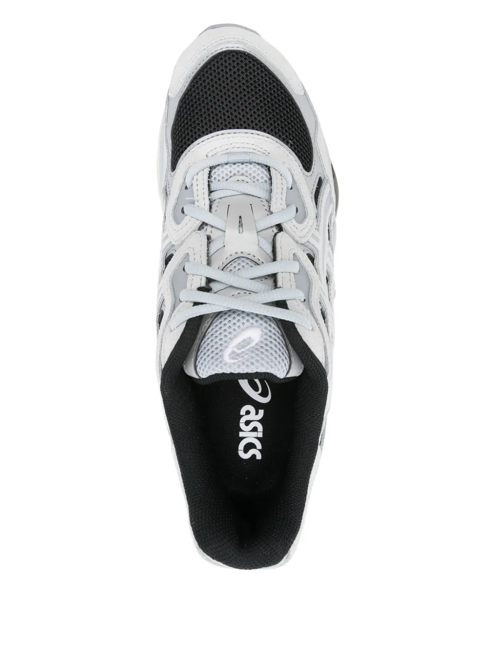 Grey sneakers, top view