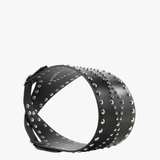 Black accessories, front view
