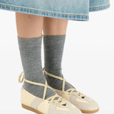 Tan shoes, front view