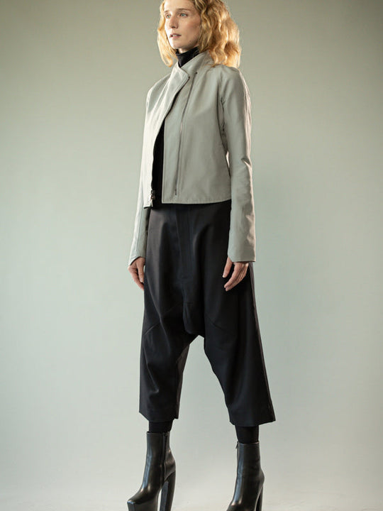 Grey jacket, full body view