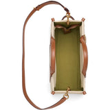 Tan bag, front view