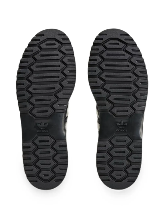 Black sneakers, bottom view