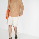 Orange sweater, full body view