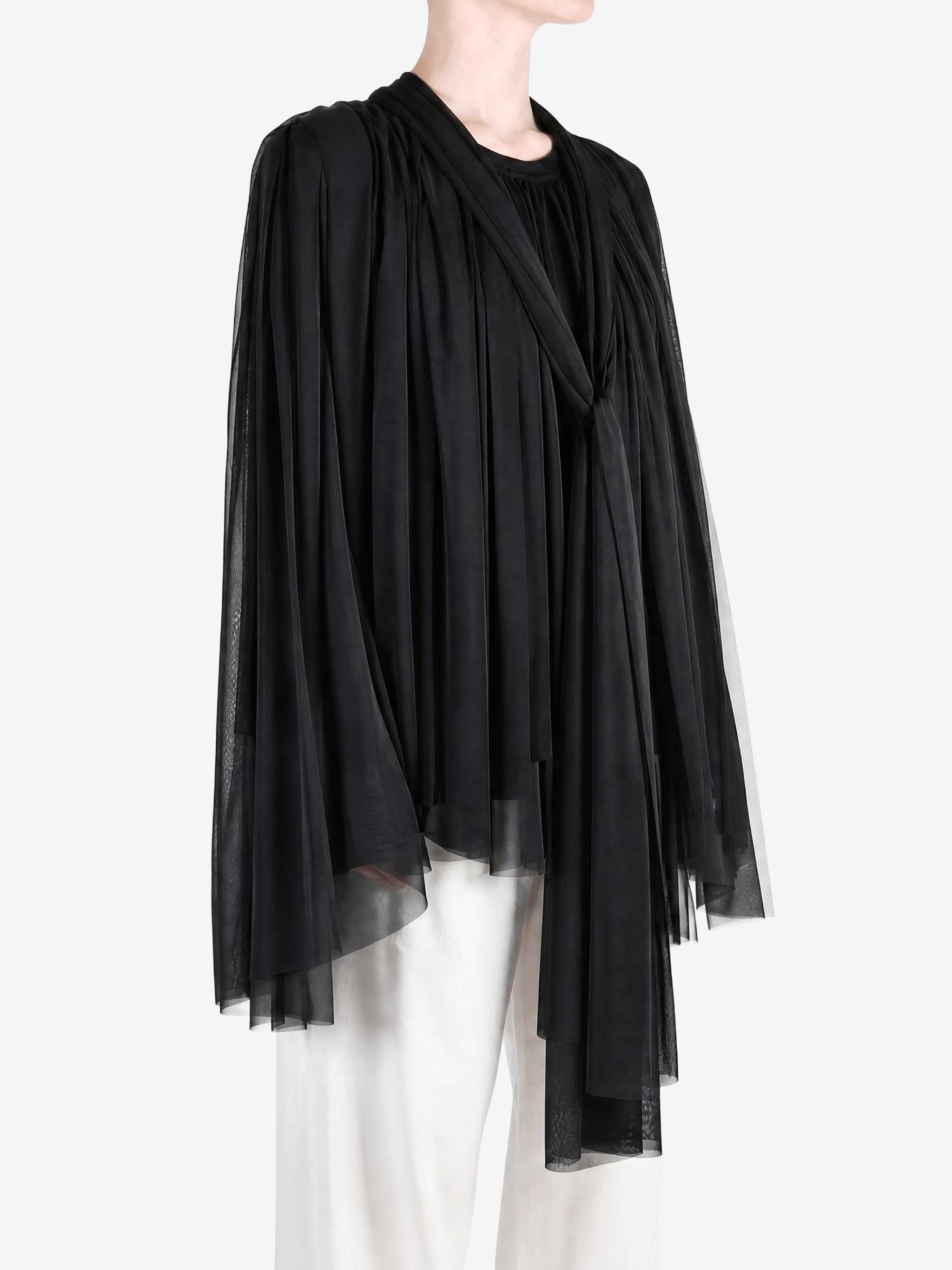 Black knitwear, front view