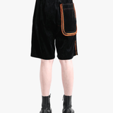 Black shorts worn by a person, showingt he short's fit