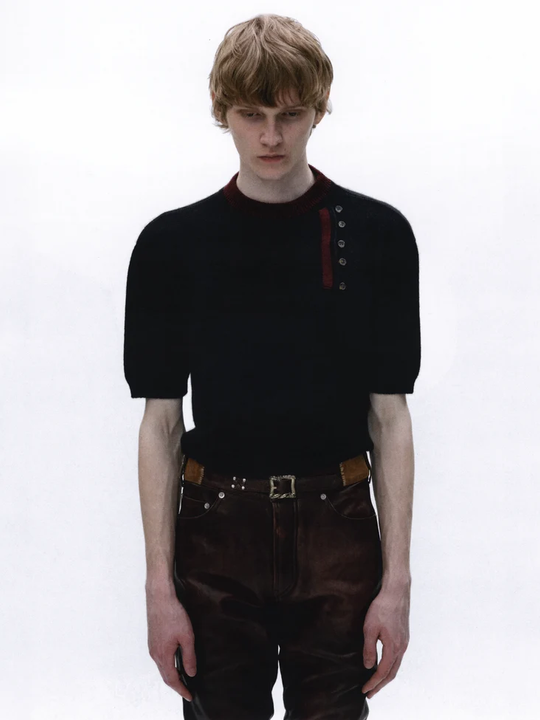 Black knitwear, front view