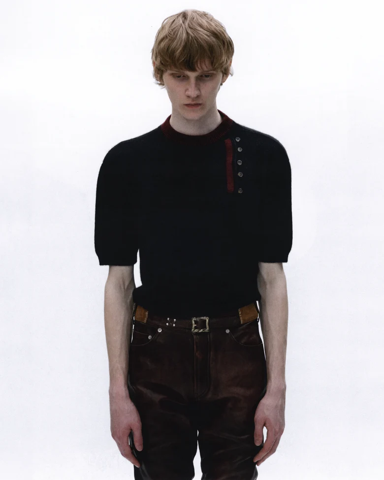 Black knitwear, front view